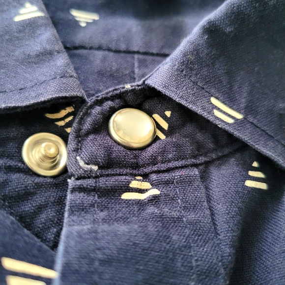 Heritage Report Collection Geometric Button Collared Shirt Pearl Snap Slim XXL - Picture 4 of 5